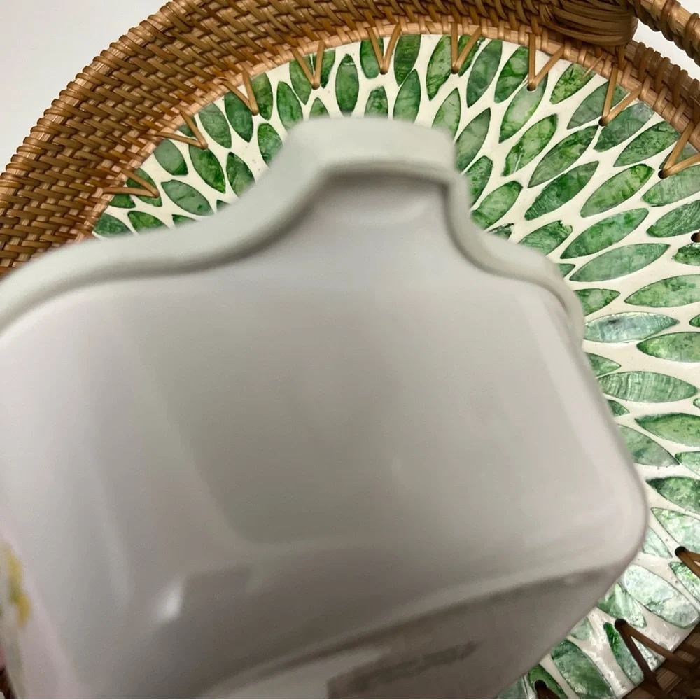 VTG CorningWare White Casserole Dish with Floral‎ Design